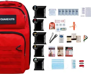 1-4 Person, 72hr Prepared Survival Kit for Disaster Preparedness - Emergency Go Bag with Food and Water, First Aid, and Preparedness Tools. Emergency Kit for Earthquakes and Other Disasters.
