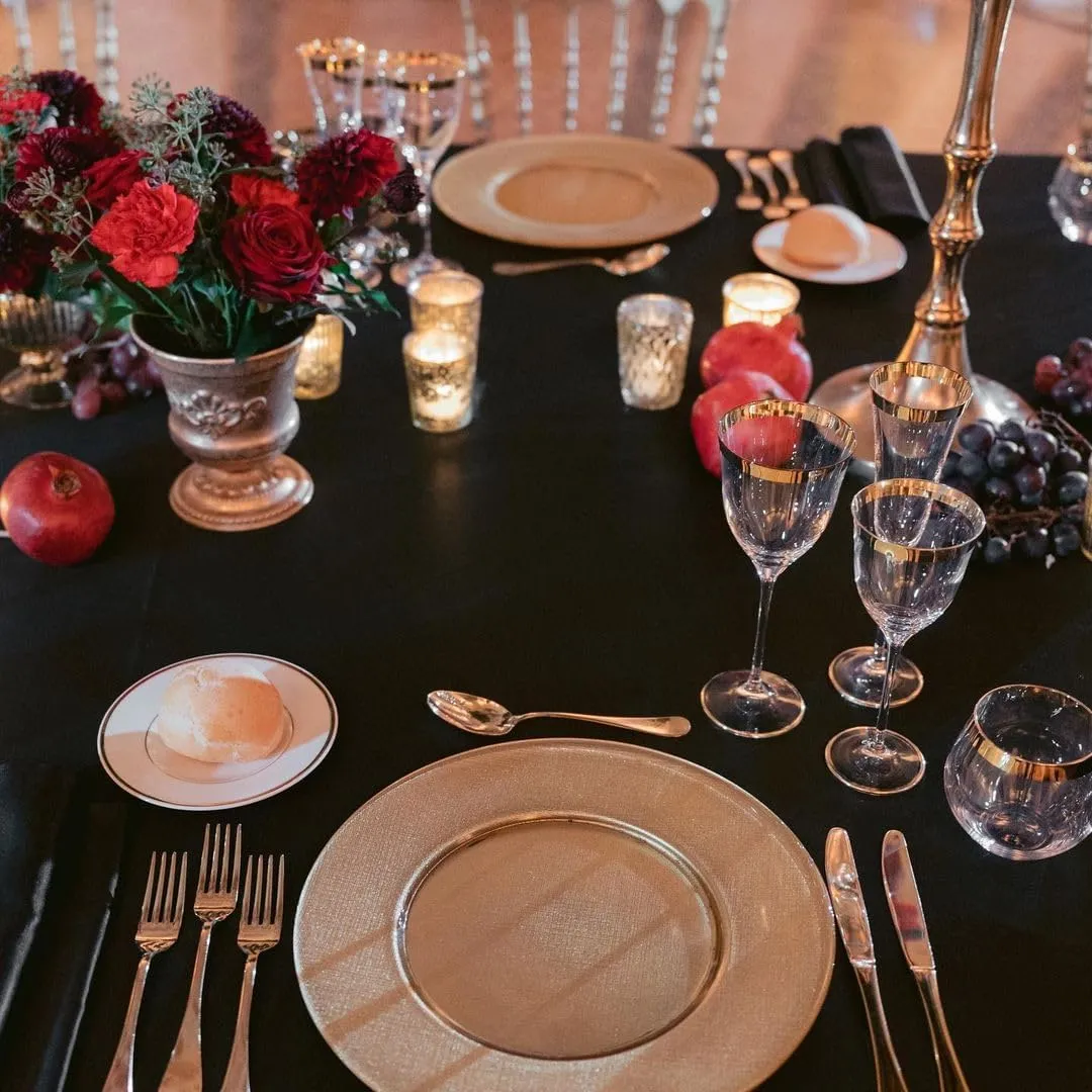 10 Pack Black Tablecloth 90x156 Inch Rectangle Tablecloth Rectangular Polyester Table Cloth Stain and Wrinkle Resistant Washable Fabric Table Covers for Wedding Parties