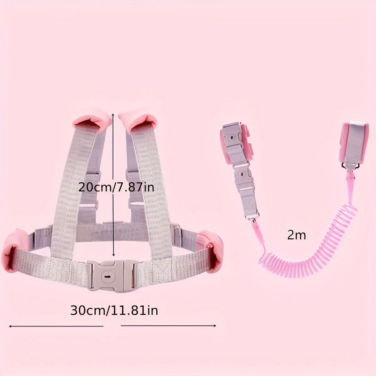 1pc Lightweight Baby Safety Harness with Adjustable Anti-Lost Waistband
