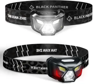 2 Pack Headlamp Flashlight High Lumen LED Rechargeable Headlights with White Red Light,Waterproof Motion Sensor Ultra Bright Head Lamp,4 Mode for Camping Essentials Fishing Hiking Repairing