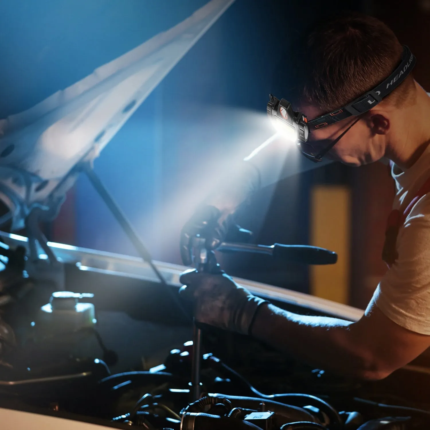 2-Pack: Waterproof Rechargeable Headlamp