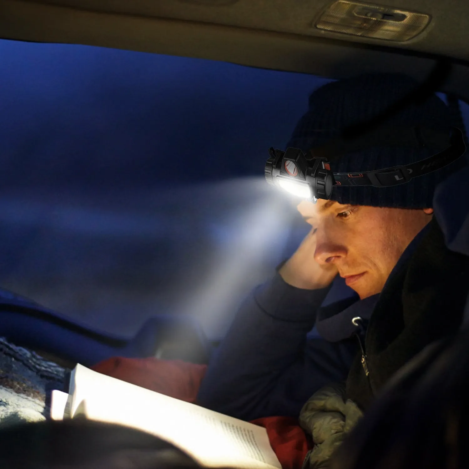 2-Pack: Waterproof Rechargeable Headlamp