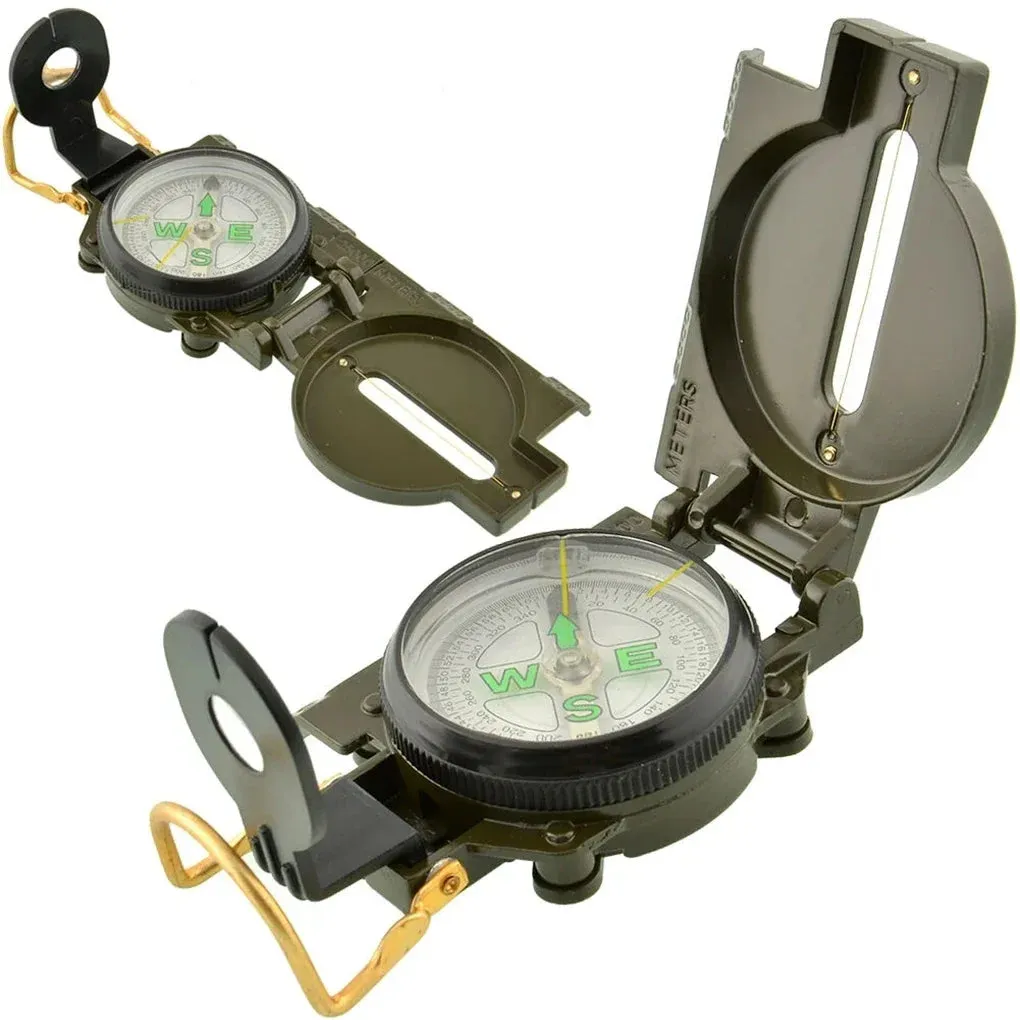 2023newPortable Compass Military Outdoor Camping Folding Compass Green Hiking Survival Trip precision Navigation Expedition tool
