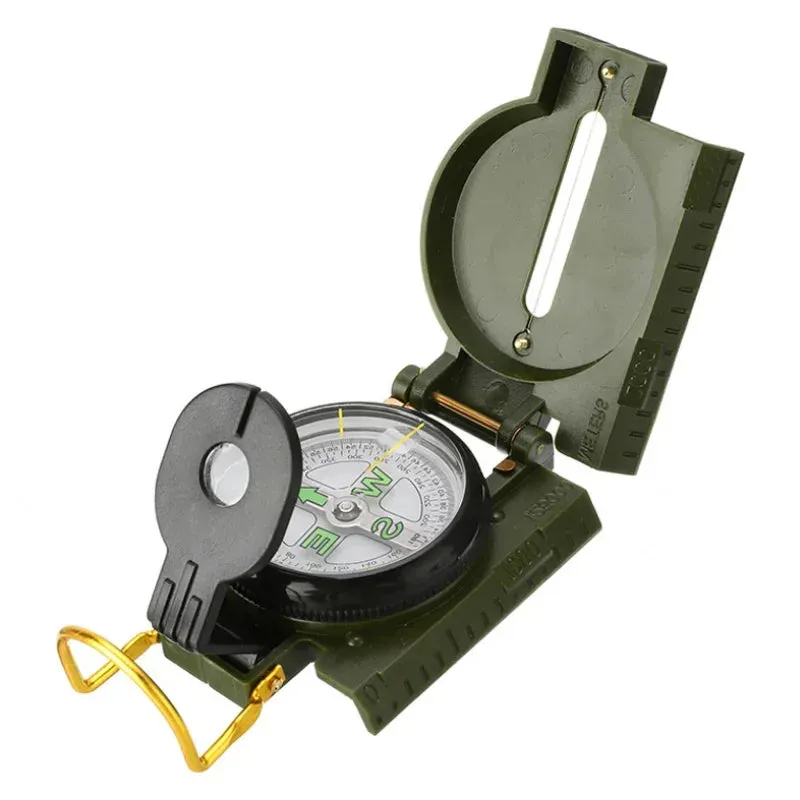 2023newPortable Compass Military Outdoor Camping Folding Compass Green Hiking Survival Trip precision Navigation Expedition tool