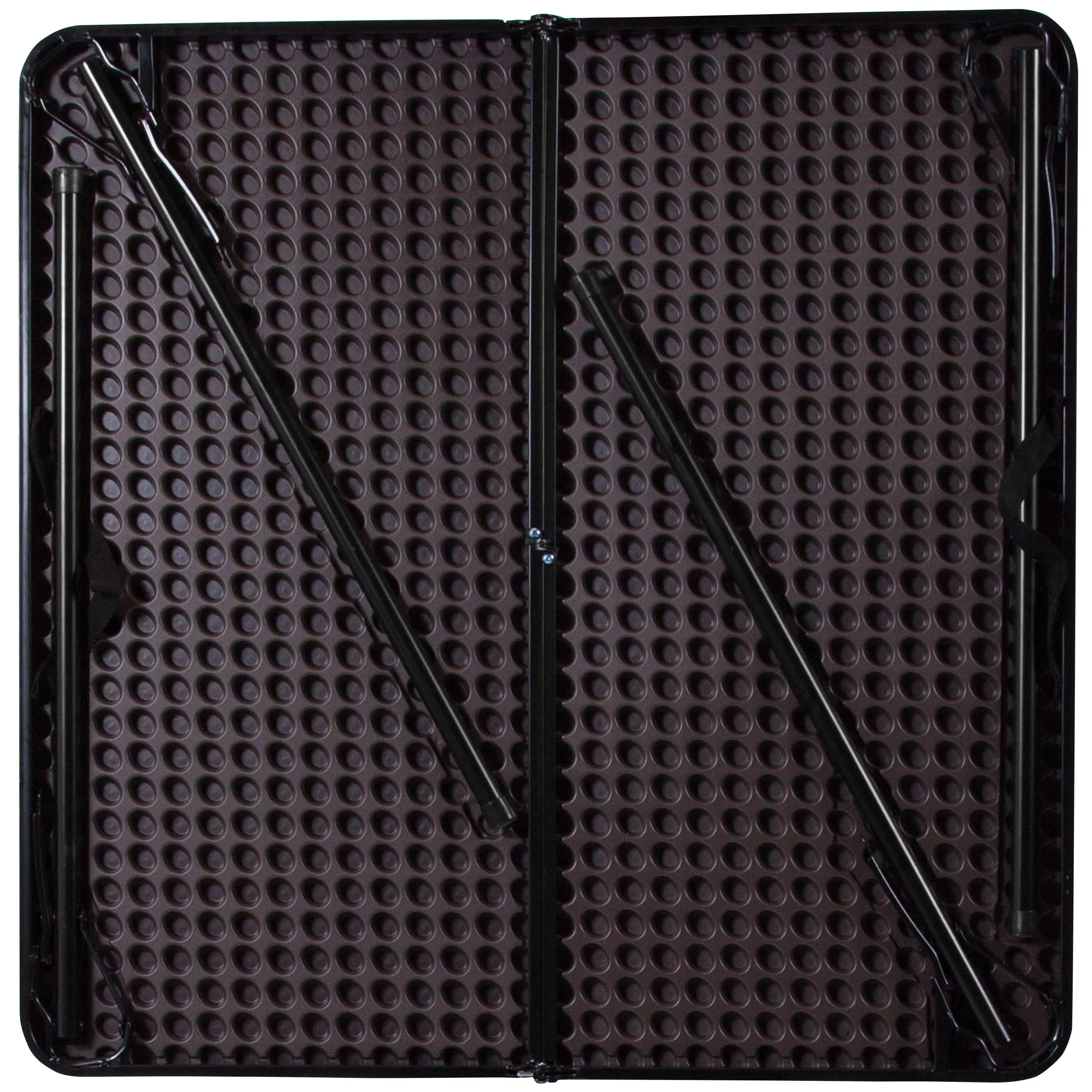 2.83-Foot Square Bi-Fold Plastic Folding Table with Carrying Handle