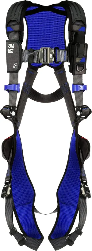 3M 1113010 DBI-SALA ExoFit X300 Comfort Vest Safety Harness Fall Protection, OSHA, ANSI, General Industry, Aluminum Back D-Ring, Auto-Locking Quick Connect Leg and Chest Straps, X-Large