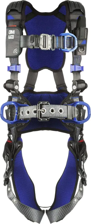 3M 1140188 DBI-SALA ExoFit X300 Comfort Construction Climbing Positioning Safety Harness Fall Protection, Back, Front, Hip D-Rings, Auto-Locking Quick Connect Chest Buckle, Tongue Leg Buckle, Medium