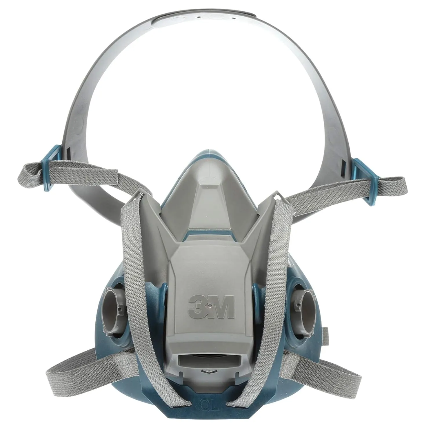 3M Rugged Comfort Quick Latch Half Facepiece Reusable Respirator 6502QL, NIOSH, Cool Flow Exhalation Valve, Bayonet Connection, Silicone Face Seal, for Gases, Vapors, Dust, Maintenance, Construction,M