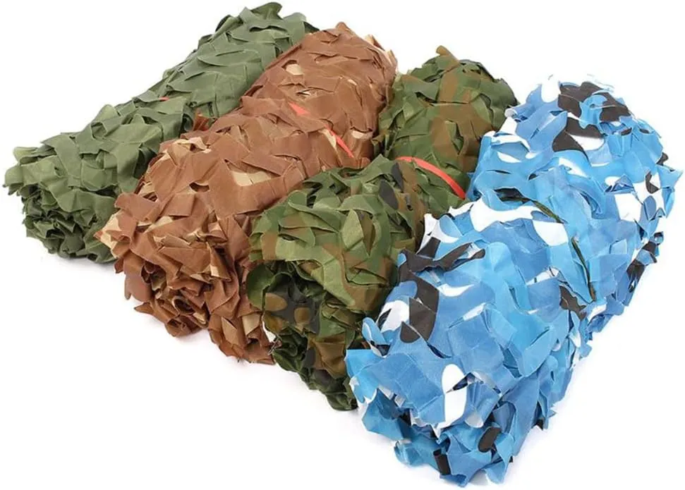 4x6m 3x5m Military Camouflage Net Camo Netting Army Nets Shade Mesh Hunting Garden Car Outdoor Camping Sun Shelter Tent 4x6m CamouflageGreen