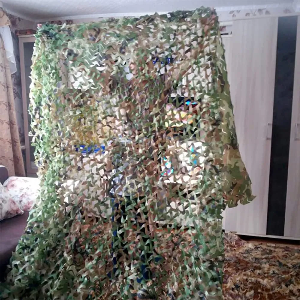 4x6m 3x5m Military Camouflage Net Camo Netting Army Nets Shade Mesh Hunting Garden Car Outdoor Camping Sun Shelter Tent 4x6m CamouflageGreen