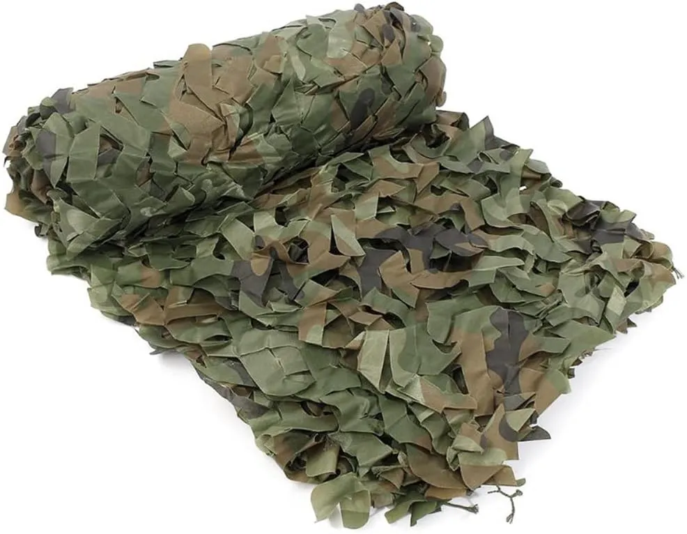 4x6m 3x5m Military Camouflage Net Camo Netting Army Nets Shade Mesh Hunting Garden Car Outdoor Camping Sun Shelter Tent 4x6m CamouflageGreen