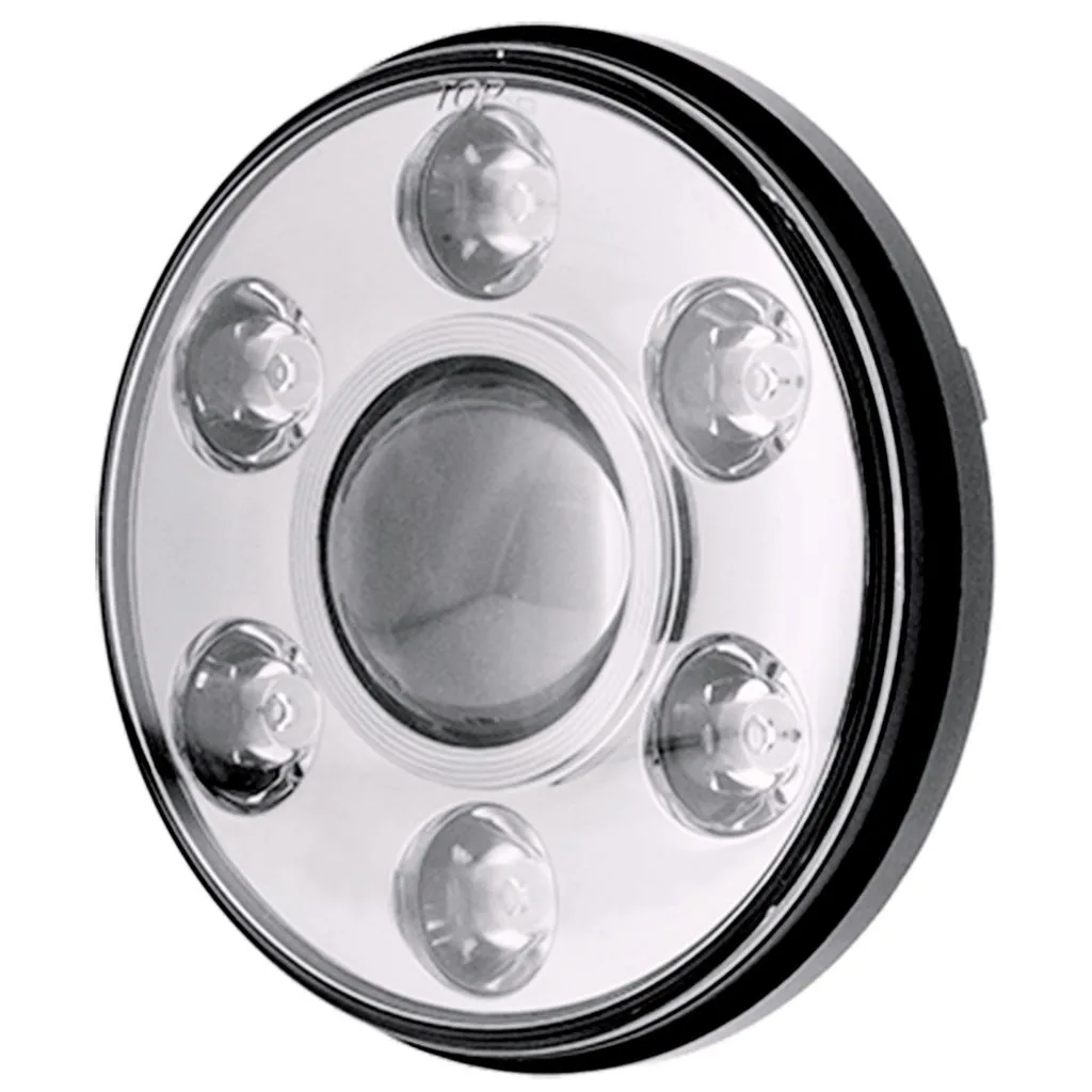 7inch LED HEADLIGHT 9-36V HIGH/LOW BEAM CHROME FASCIA