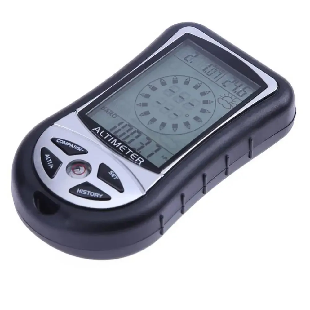8-in-1 Hiking Altimeter with Compass - Outdoor Fishing Handheld Tool