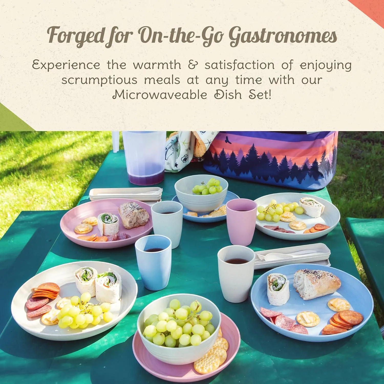 8-Piece Outdoor Dinnerware Set - Mountain Sage