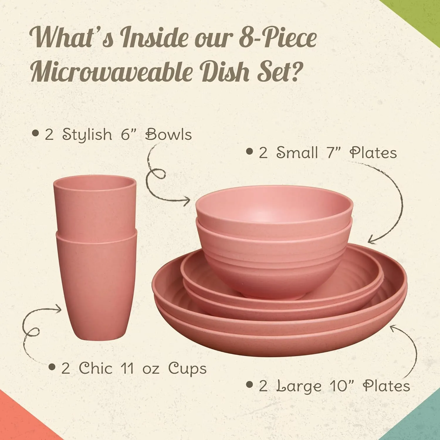 8-Piece Outdoor Dinnerware Set - Mountain Sage