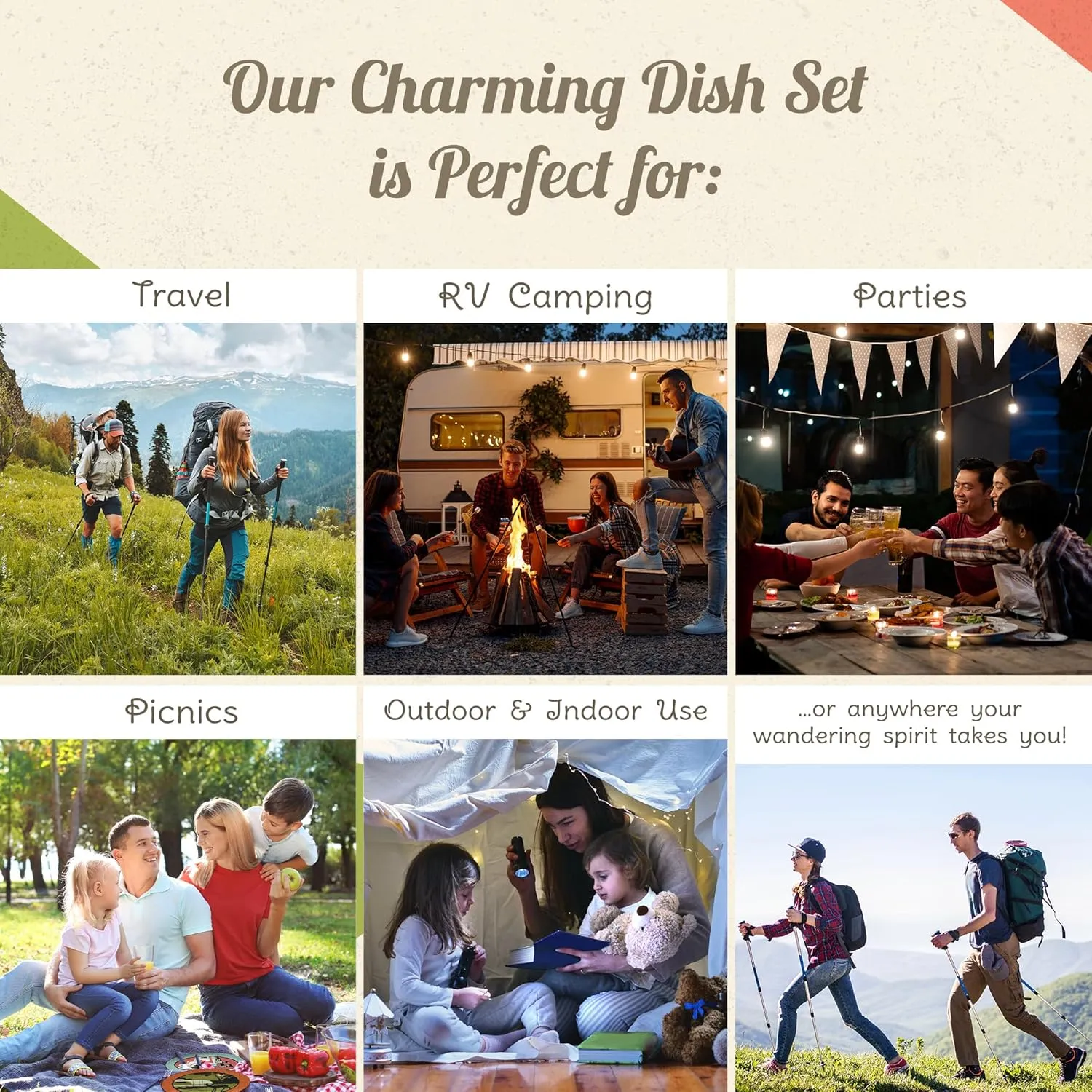 8-Piece Outdoor Dinnerware Set - Mountain Sage