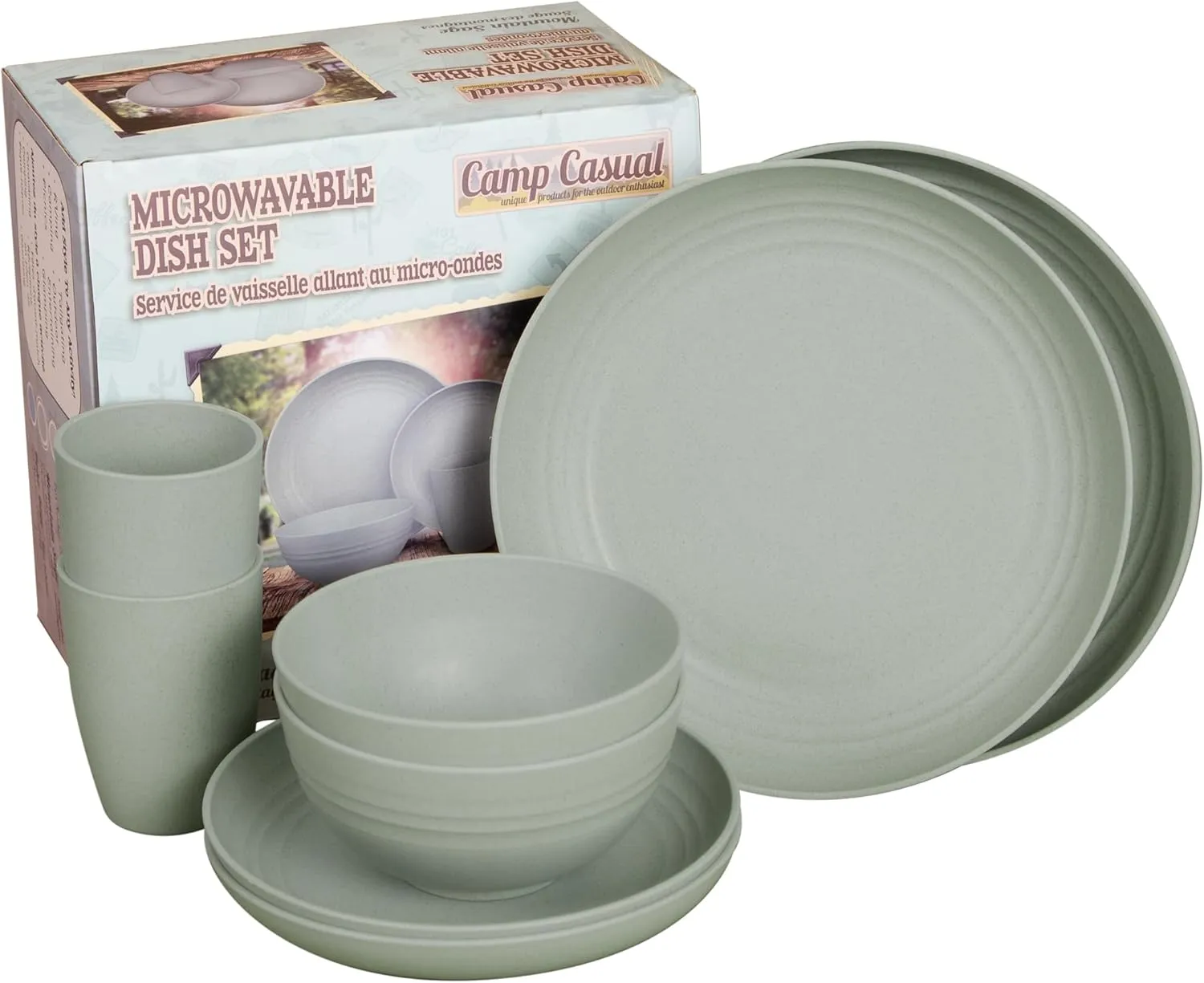 8-Piece Outdoor Dinnerware Set - Mountain Sage