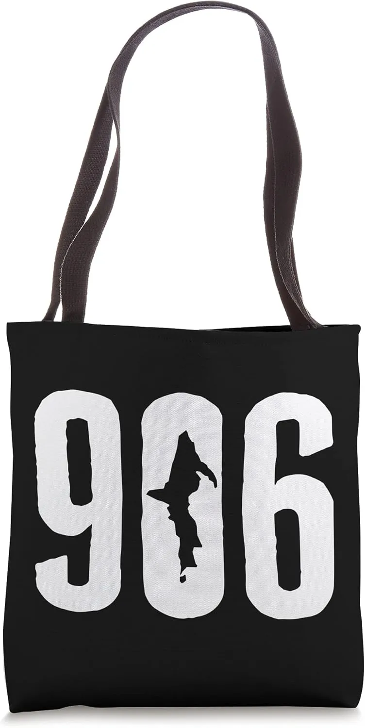 906 Area Code Upper Peninsula Michigan Up North Michigander Tote Bag