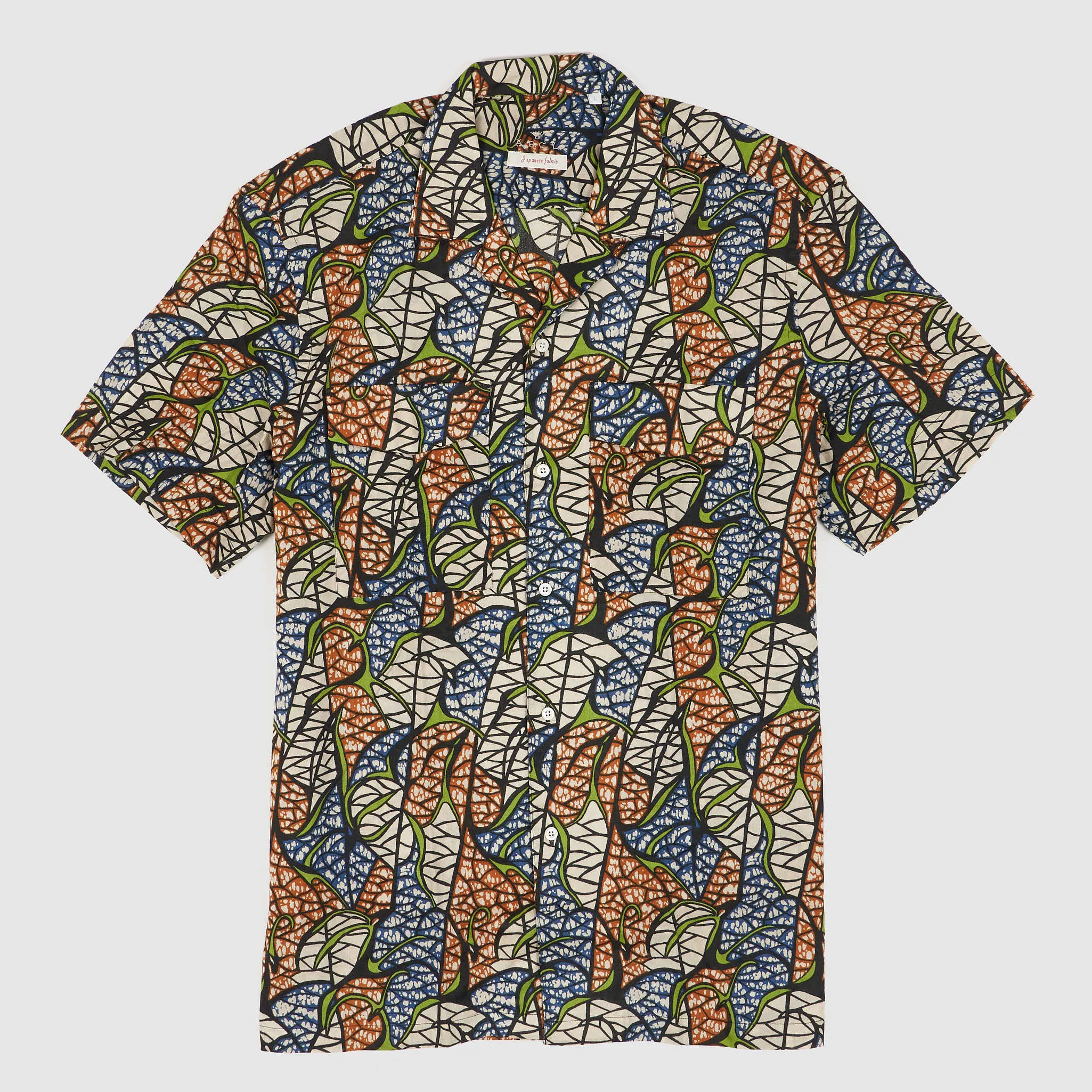 A.B.C.L Short Sleeve Printed Camp Collar Shirt