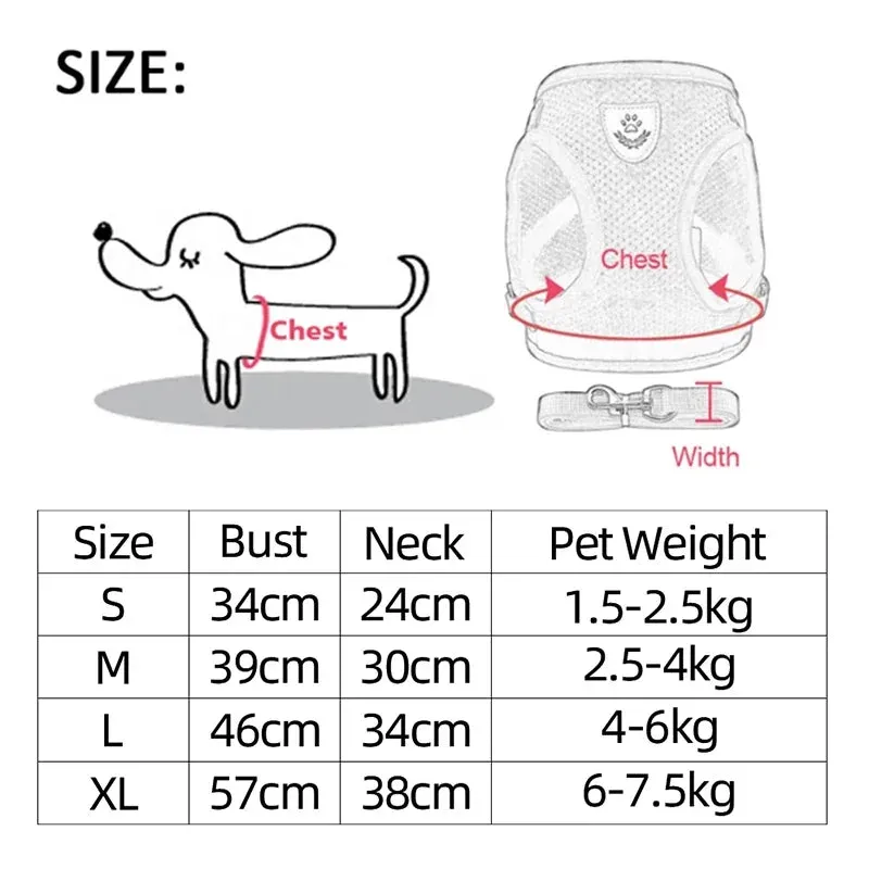Adjustable Cat & Dog Harness Vest