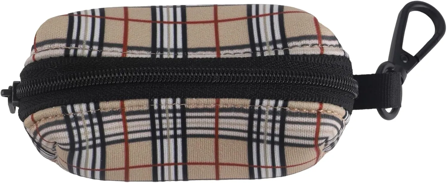 Adjustable Dog Harness, Leash, Poop Bag Holder/Dispenser and Bandana Set, No Pull, Soft Mesh Padded, for Small/Medium Dogs Outdoor Walking/Running (Large, Furberryplaid)
