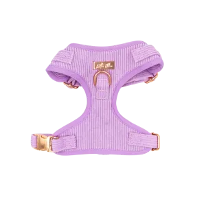 Adjustable Dog Harness LUXE| Lilac Corduroy
