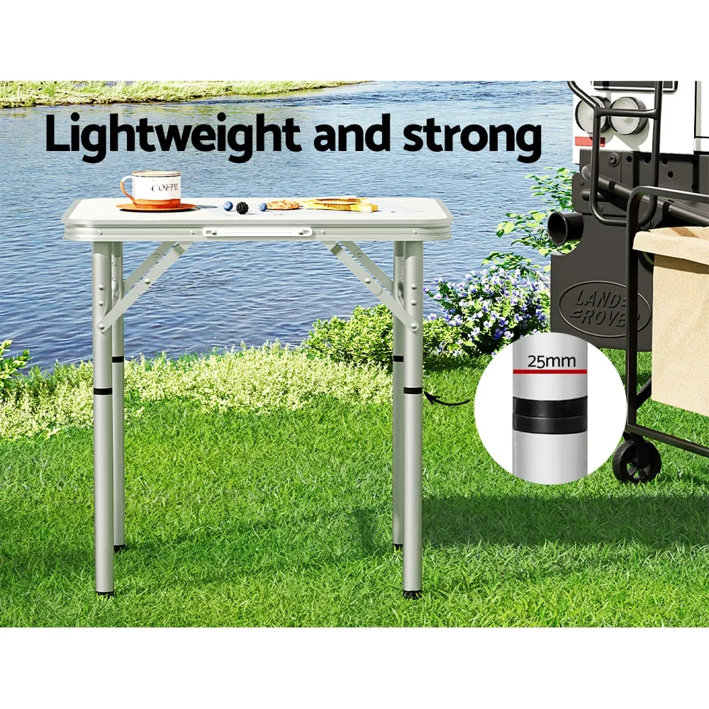 Adjustable Lightweight Folding Camping Table 60CM with Portable Outdoor Picnic Desk