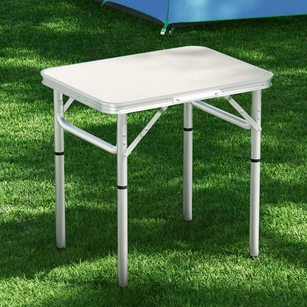 Adjustable Lightweight Folding Camping Table 60CM with Portable Outdoor Picnic Desk