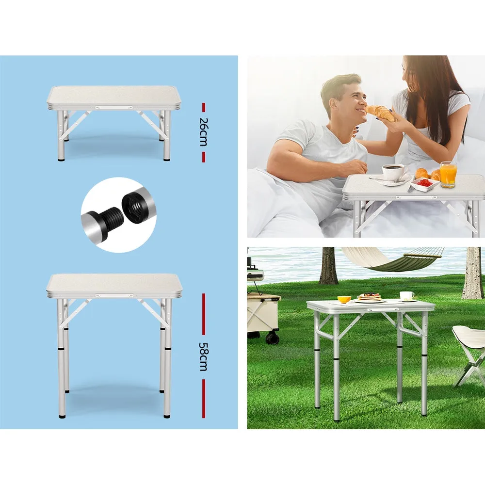 Adjustable Lightweight Folding Camping Table 60CM with Portable Outdoor Picnic Desk