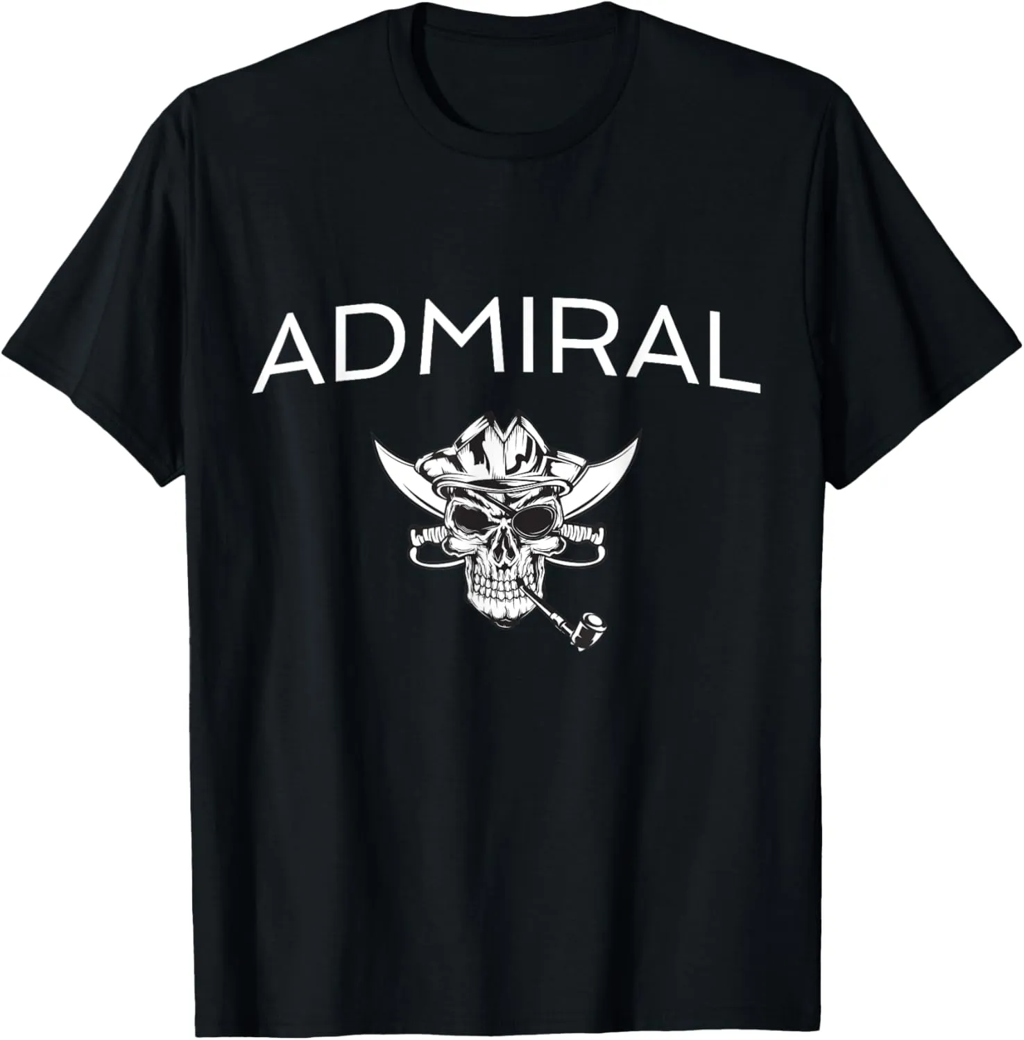 Admiral Skull Vintage Retro Funny Sailing Ship Gift T-Shirt