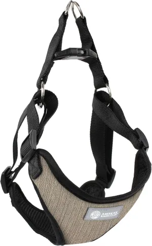 AKC Premium Padded Step-in Dog Harness – Soft Comfort Fit with Dual D-Ring No Pull Control – Small, Medium, Large – Blue, Gray, Green, Tan