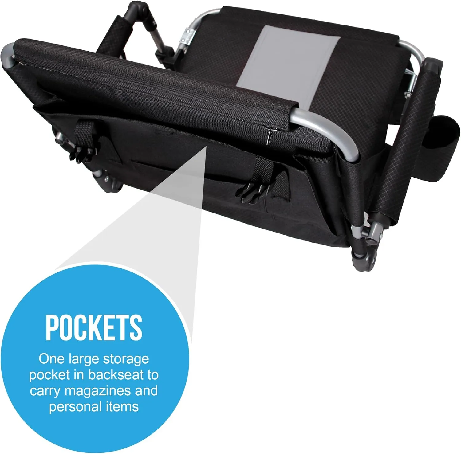 ALPHA CAMP Stadium Seat Chair for Bleachers with Back & Arm Rest
