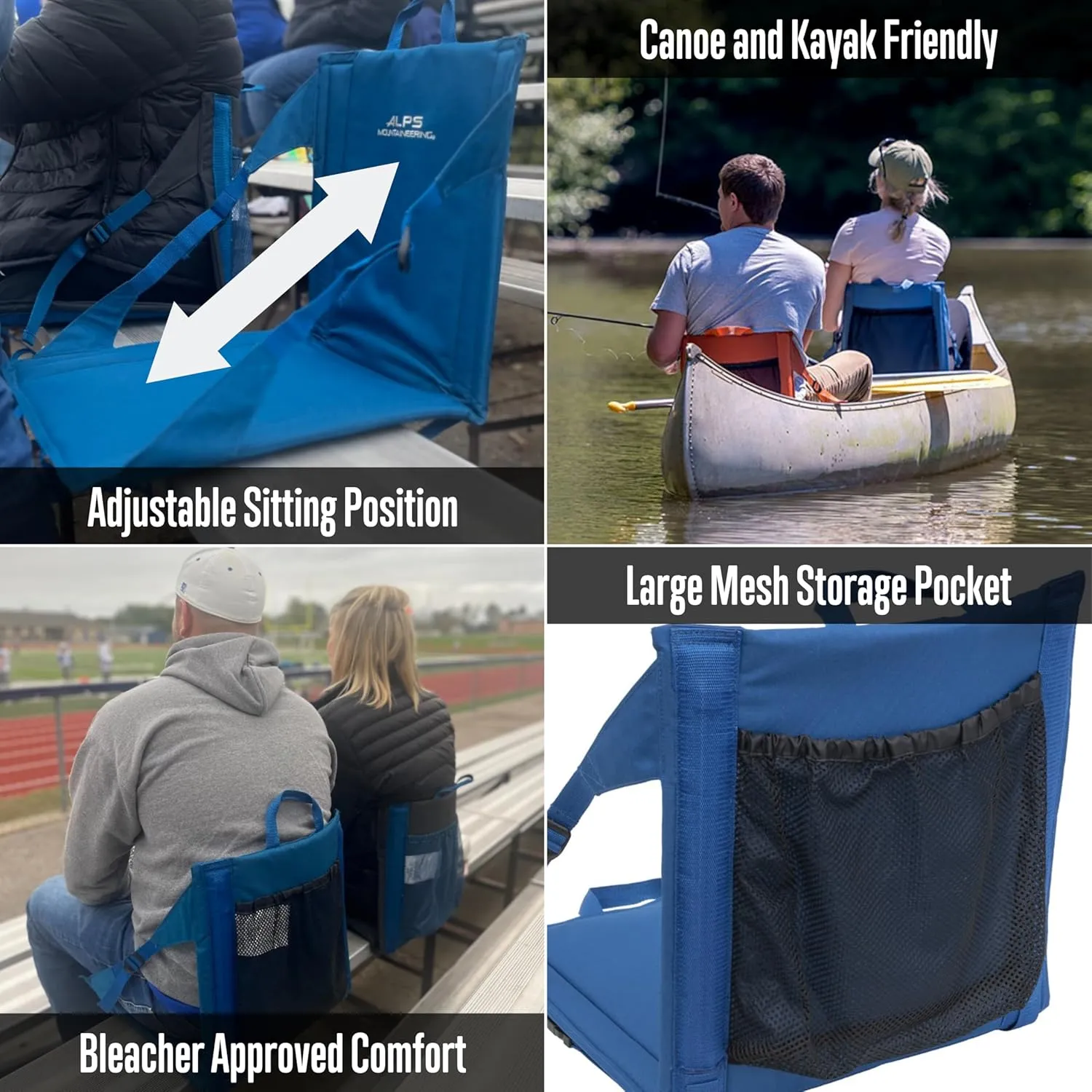 ALPS Mountaineering Weekender Camp Seat, One Size, Charcoal/Blue - New