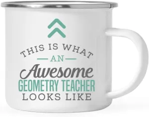 Andaz Press 11oz. Stainless Steel Campfire Coffee Mug Gift, This is What an Awesome Geometry Teacher Looks Like, 1-Pack, Birthday Gift Ideas Coworker Him Her, Includes Gift Box