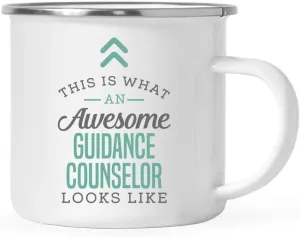 Andaz Press 11oz. Stainless Steel Campfire Coffee Mug Gift, This is What an Awesome Guidance Counselor Looks Like, 1-Pack, Birthday Gift Ideas Coworker Him Her, Includes Gift Box