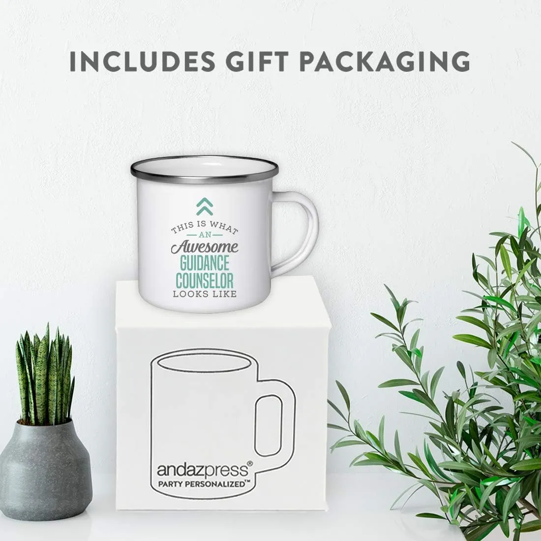 Andaz Press 11oz. Stainless Steel Campfire Coffee Mug Gift, This is What an Awesome Guidance Counselor Looks Like, 1-Pack, Birthday Gift Ideas Coworker Him Her, Includes Gift Box