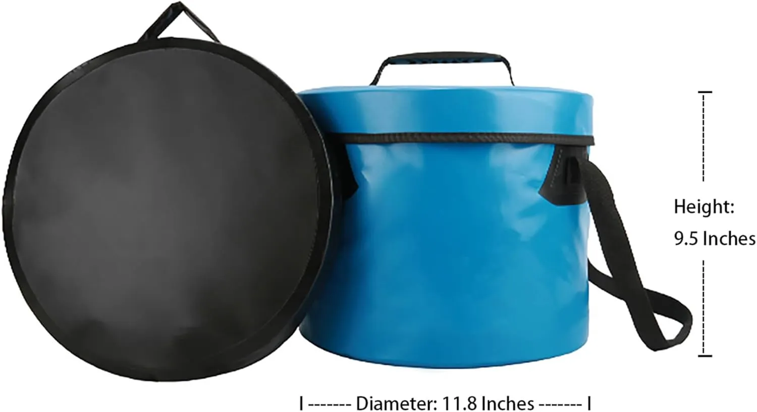 BANCHELLE Collapsible Camping Bucket with Lid 5 Gallon for Traveling Fishing Gardening