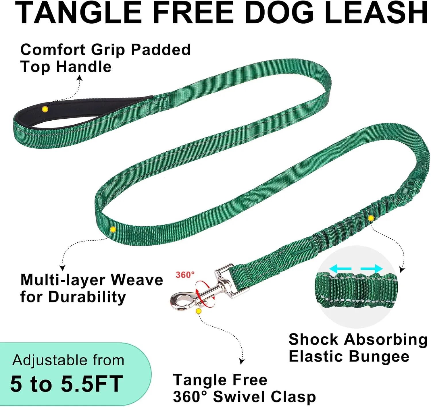 BEAUTYZOO Dog Harness for Small Dogs, No Pull Dog Harness and Leash Set, Escape Proof Puppy Vest Harness with Handle, Reflective Breathable Mesh Padded Harness for Girl Boy Dogs, Green XXS