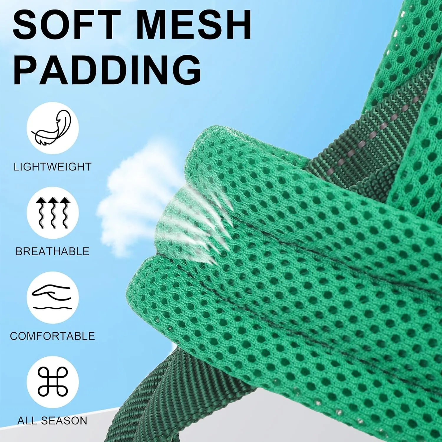 BEAUTYZOO Dog Harness for Small Dogs, No Pull Dog Harness and Leash Set, Escape Proof Puppy Vest Harness with Handle, Reflective Breathable Mesh Padded Harness for Girl Boy Dogs, Green XXS