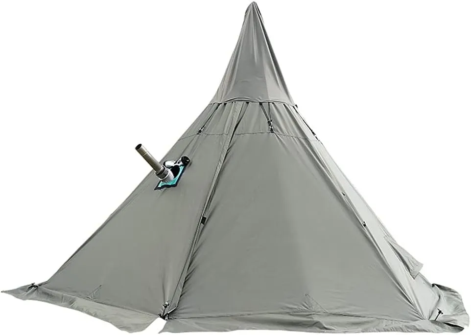 Bell Tent Waterproof Canvas Glamping Bell Tents with Stove Jack, Double Large Outside Tents All 3-4 Season Camping Yurt Style Tent (White 160X240CM) (Green 160X240CM)