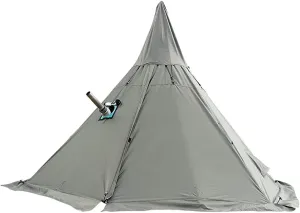 Bell Tent Waterproof Canvas Glamping Bell Tents with Stove Jack, Double Large Outside Tents All 3-4 Season Camping Yurt Style Tent (White 160X240CM) (Green 160X240CM)