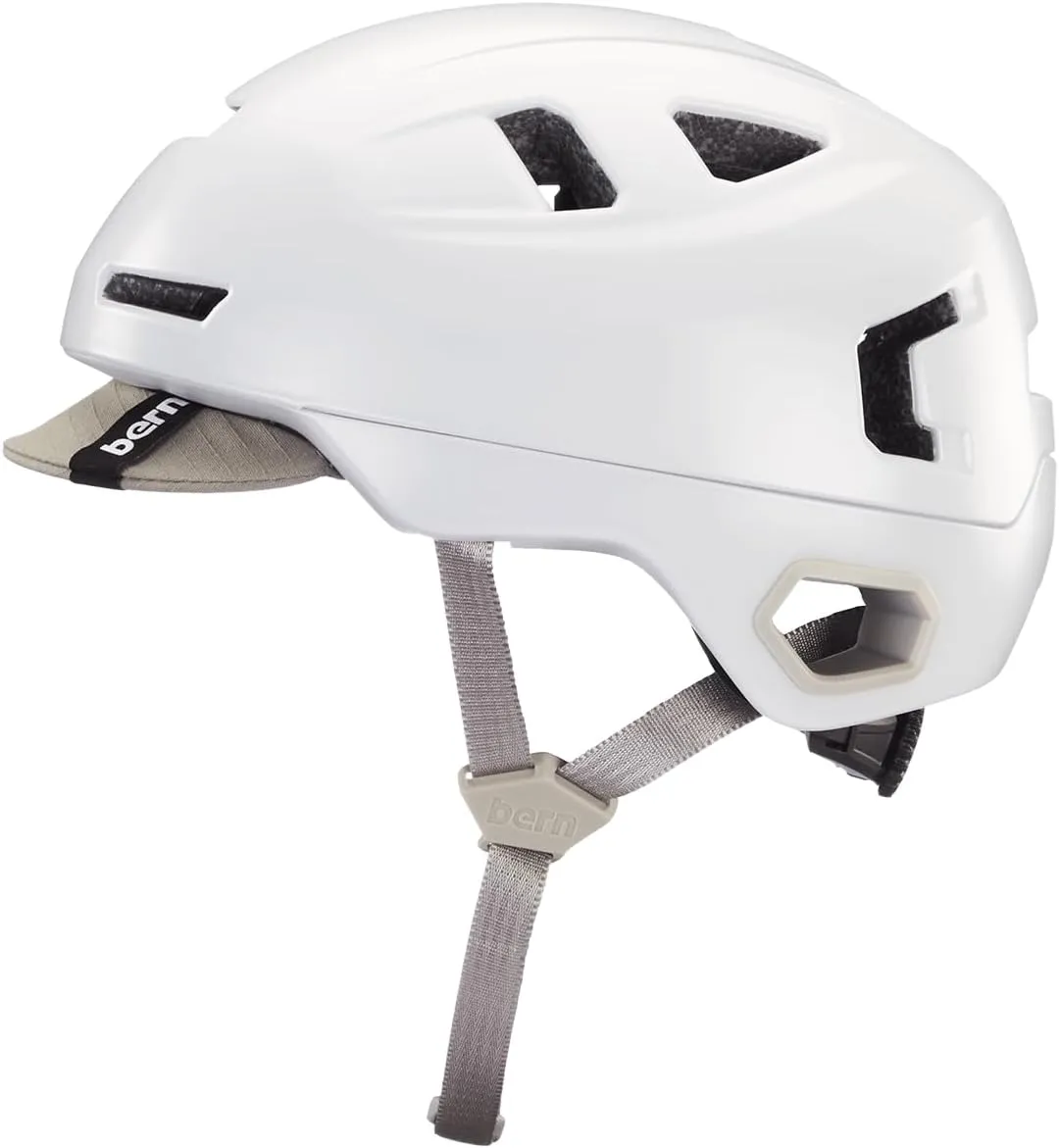 Bern Hudson Commuter Bike Helmet with MIPS, Rated for E-Bike, Integrated LED Rear Light and U-Lock Compatibility