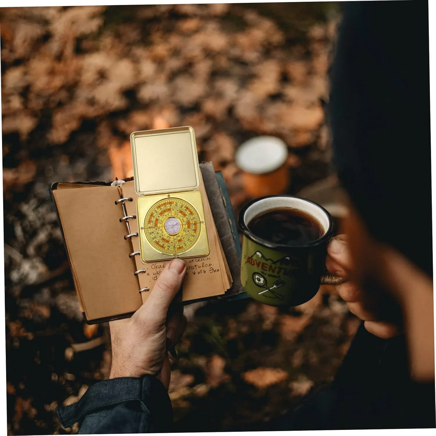 BESPORTBLE Feng Shui Compass Portable Pan Compass for Outdoor Navigation Durable Design Chic Retro Style Easy to