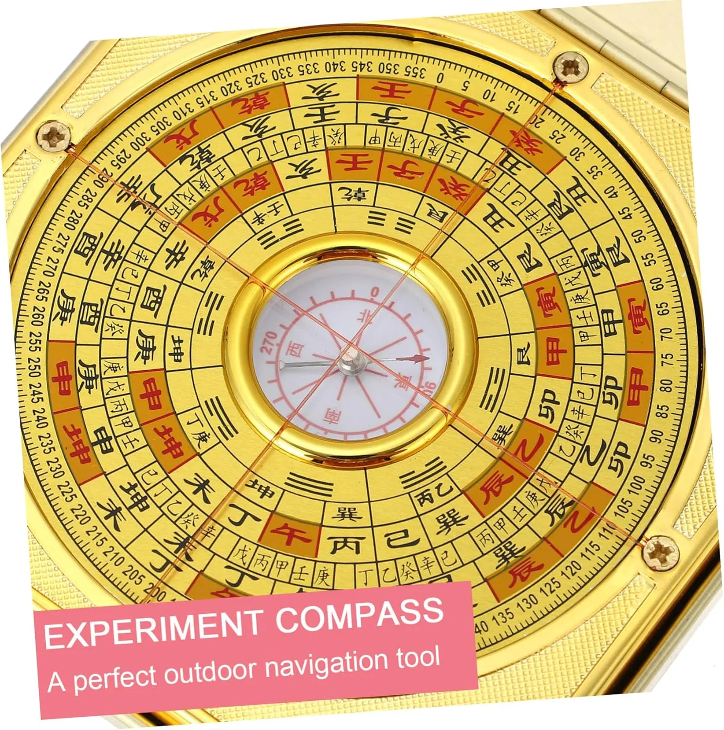 BESPORTBLE Feng Shui Compass Portable Pan Compass for Outdoor Navigation Durable Design Chic Retro Style Easy to