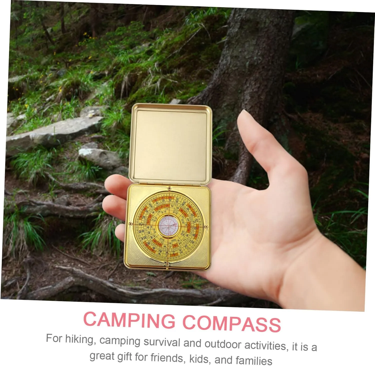BESPORTBLE Feng Shui Compass Portable Pan Compass for Outdoor Navigation Durable Design Chic Retro Style Easy to