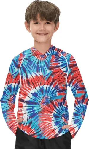 BesserBay Boys Sun Protection Hooded Long Sleeve Rashguard Shirt 1-14 Years