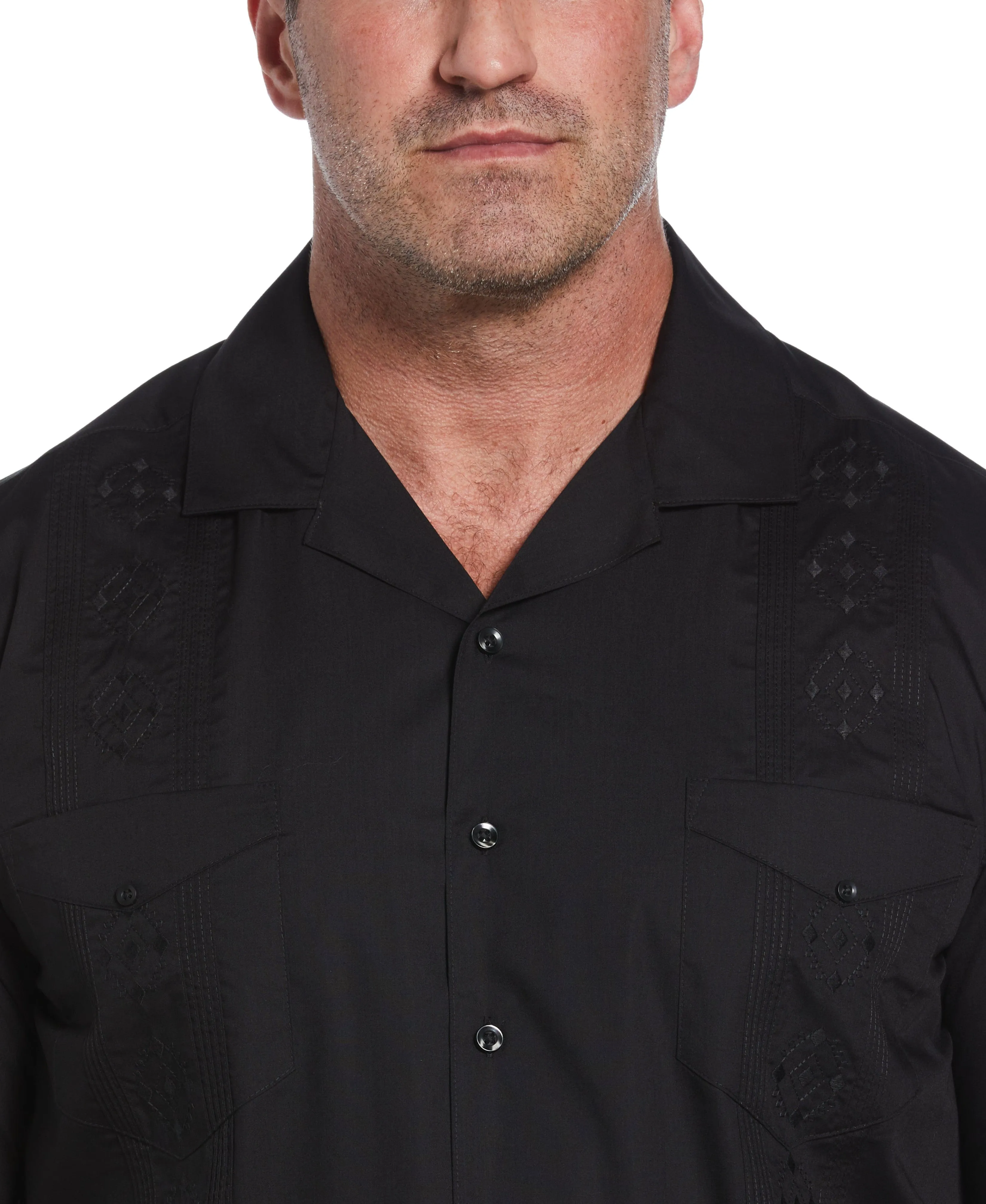 Big & Tall Authentic Embroidered Guayabera Shirt