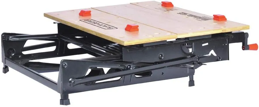 BLACK DECKER Portable Workbench, Workmate Folding Workbench, 550 lb. Capacity with Clamps for Woodworking (WM425-A)