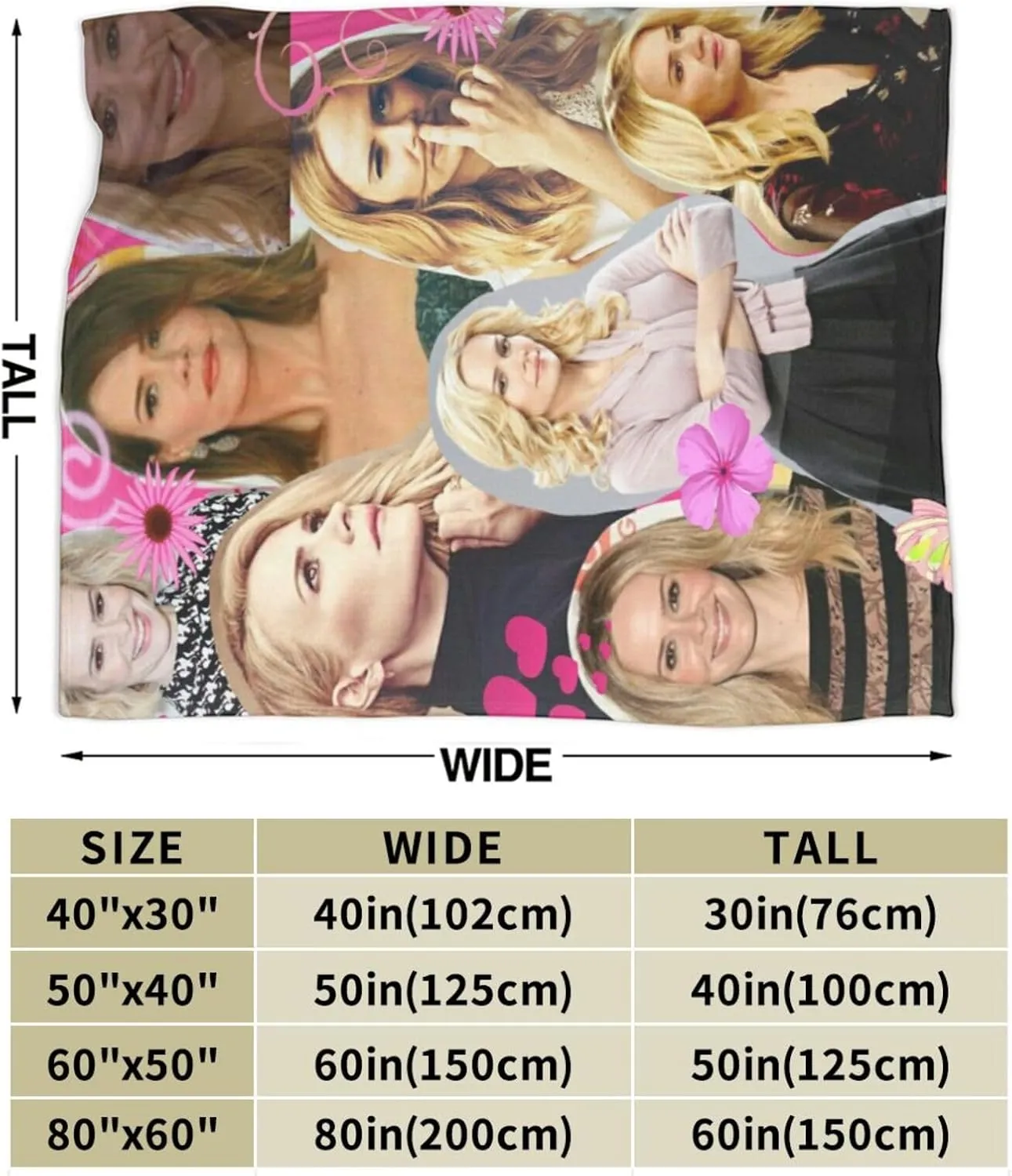 Blanket Sarah Paulson Soft and Warm Lightweight Fluffy Throws Blankets Gift for Beach Yoga Bedroom Living Room Decoration Sofa Camping Trip Dorm Decor All Season