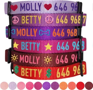 Blueberry Pet Essentials Personalized Dog Collars for Large Dogs | Adjustable & Personalized Dog Collar with Name Tag - Embroidered with Pet Name & Phone Number (Fired Brick, Large)